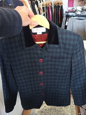 GREEN/BLUE PLAID JONES NEW YORK JACKET / BLAZER