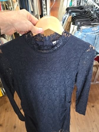BLACK MAMALICIOUS LACY MATERNITYDRESS