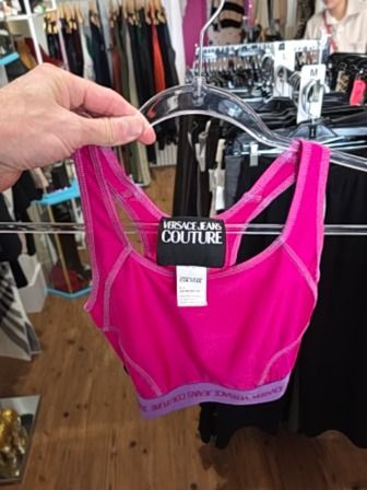 HOT PINK VERSACE SPORTS BRA