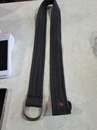 GREY BTQ FABRIC BELT