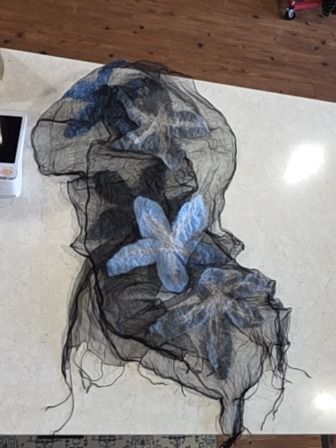 BLACK/BLUE BTQ SCARF