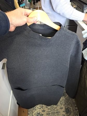GREY LULULEMON COTTON BLEND SHIRT DRESS