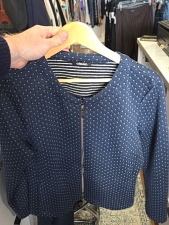 BLUE OLSEN QUILTED ZIPPERED JACKET