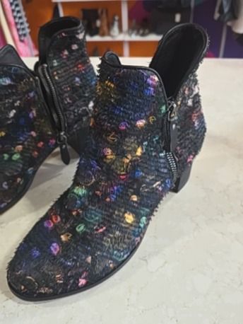 BLACK/COLORED DJANGO & JULIETTE ANKLE BOOTS
