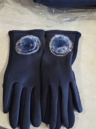 BLUE BTQ FLEECE GLOVES