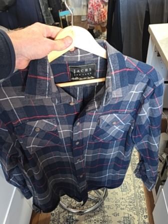BLUE PLAID COTTTON JACHS SHIRT