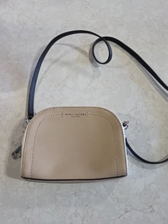 BEIGE/ WHITE  MARC JACOBS CANVAS CROSBODY