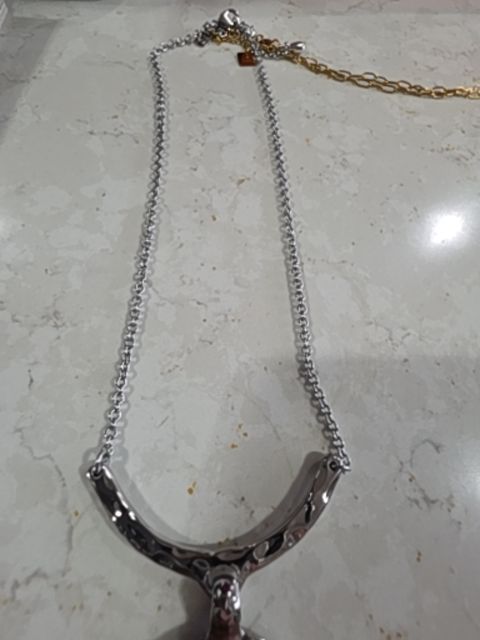 la sophie necklace silver toned