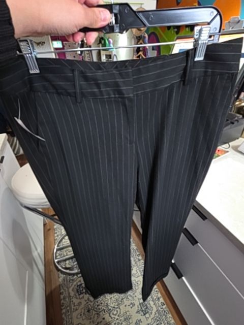 TALBOTS PIN STRIPED SLACKS BLACK