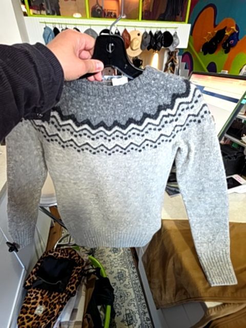FJALLRAVEN WOOL SWEATER GREY