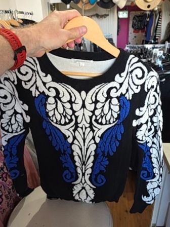 BLACK GLAMOROUS COTTON SWEATER