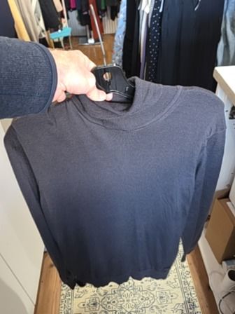 GREY ARMANI COLLEZIONI WOOL TURTLENECK SWEATER