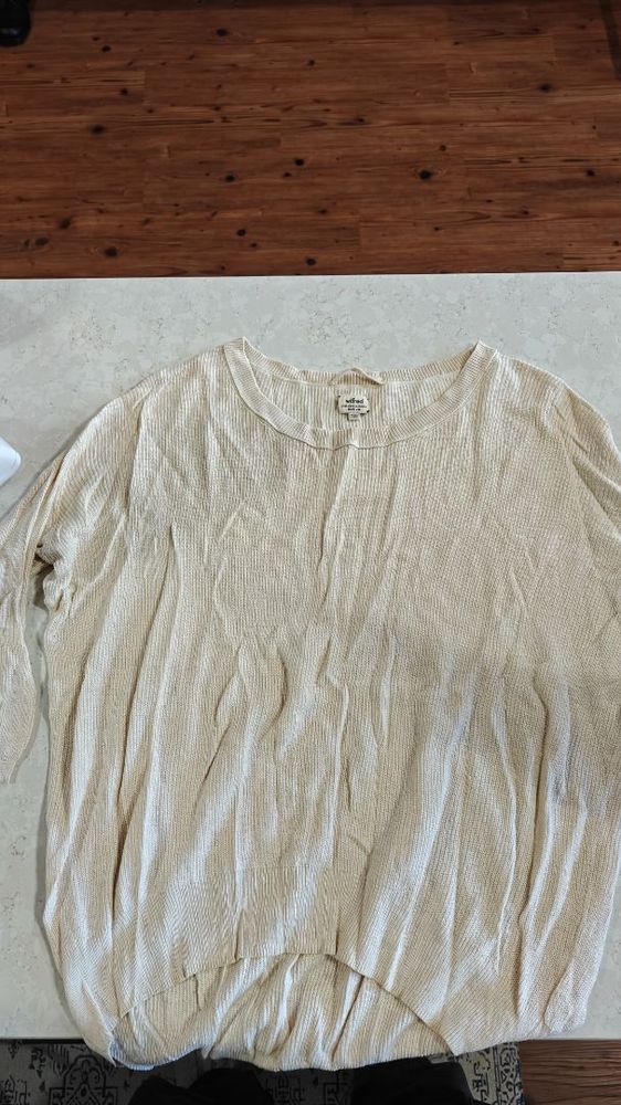 WILFRED TOP SILK COTTON CASHMERE CREAM