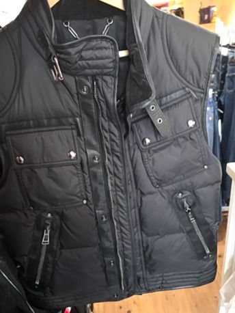 BLACK BELSTAFF DOWN VEST