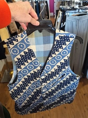 BLUE WHITE ENGINEERED GARMENTS VEST