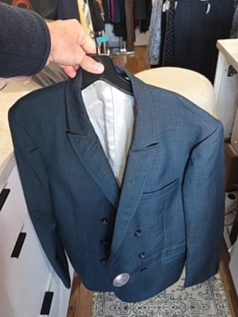 NAVY TIGER OF SWEDEN 100% WOOL BLAZER