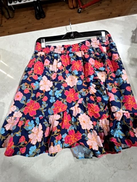 DRAPER JAMES ASYMETRICAL FLORAL SKIRT PINK
