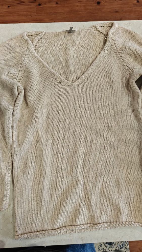 WHITE SPARKLY MAX MARA WOOL BLEND SWEATER