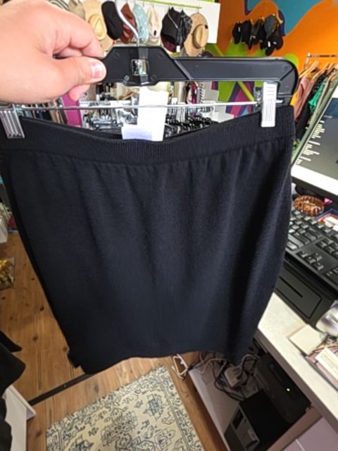 ST JOHNS BASIC WOOL BLEND SKIRT BLACK
