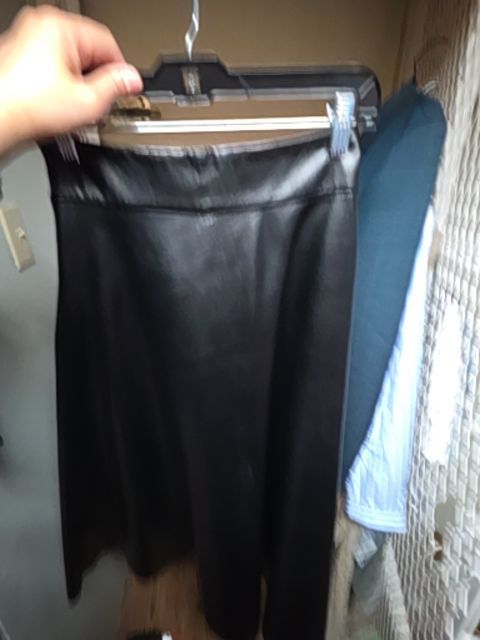 ZARA faux leather skirt black