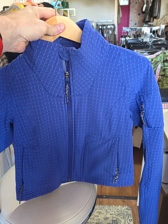 ROYAL BLUE LULULEMON TEXTURED  FULL-ZIP JACKET