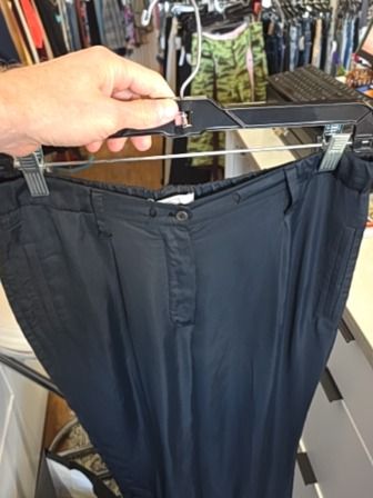 BLACK PRADA HIGH-WAISTE WIDE LEG PANTS