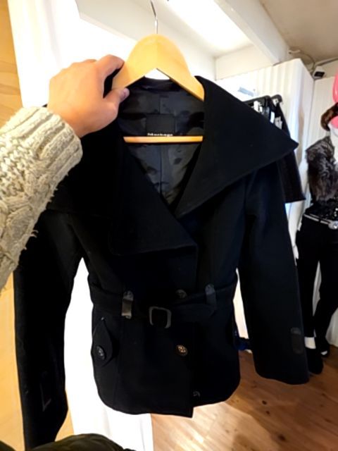 Black Mackage Wool Blend Coat