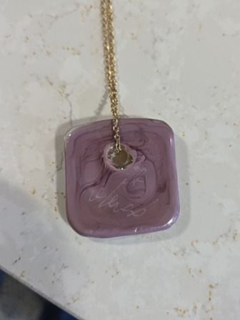 PURPLE BTQ RESIN NECKLACE
