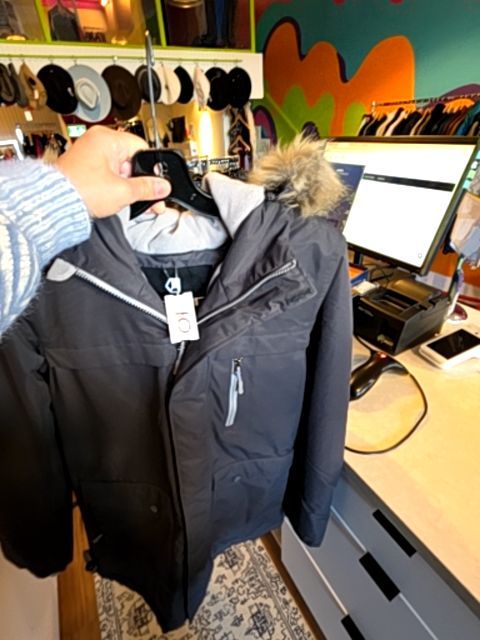 SQUID PARKA FUR TRIM GREY YOUTH
