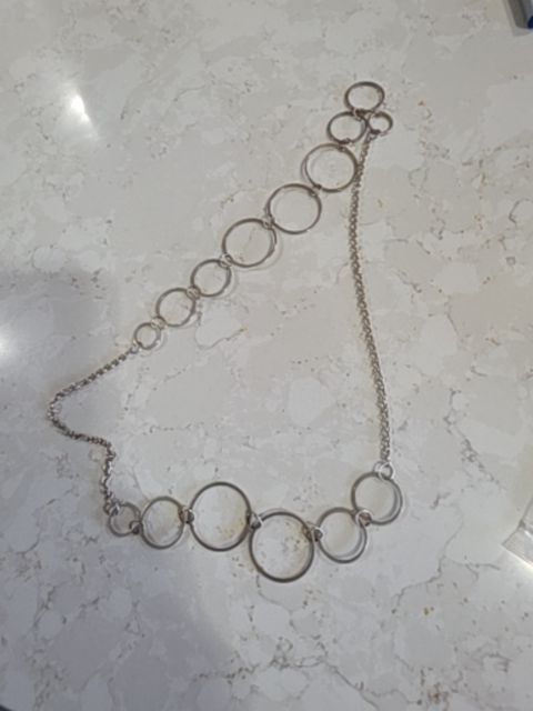 Necklace multi rongs and chain