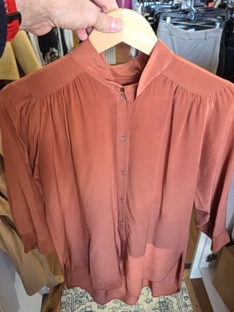 RUST 100% SILK WILFRED BLOUSE