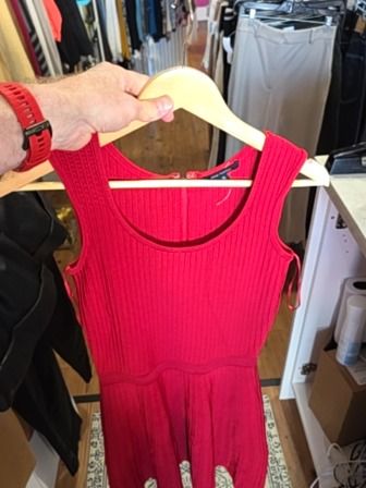 RED PINK TARTAN DRESS