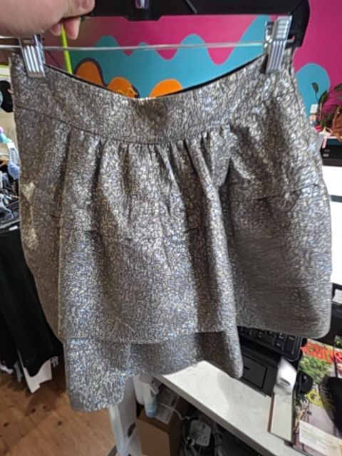 DIANE VON FURSTENBERG GLITTERY RUFFLED SKIRT