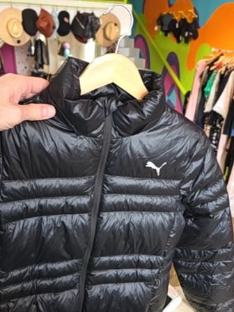 BLACK PUMA PUFFER JACKET