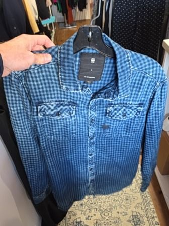 BLUE GSTAR RAW SHIRT