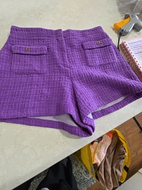 MAJE SHORTS FRONT POCKETS, LILAC