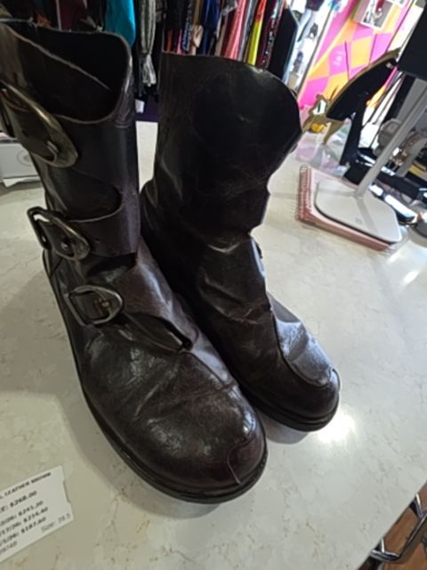 CYD WOQ BOOTS, LEATHER BROWN