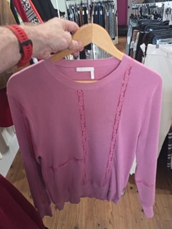 SILK/COTTON BLEND CHLOE KNIT SWEATER
