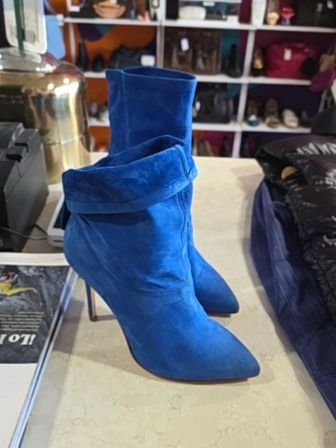 ROYAL BLUE BRIAN ATWOOD SLOUCHY STILETTO BOOTS