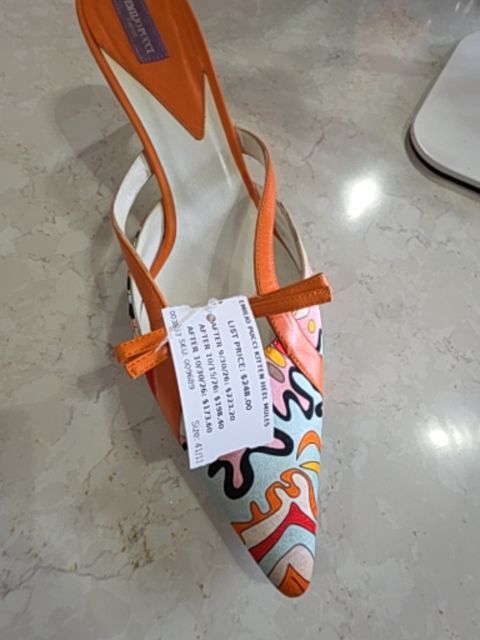 EMILIO PUCCI KITTEN HEEL MULES