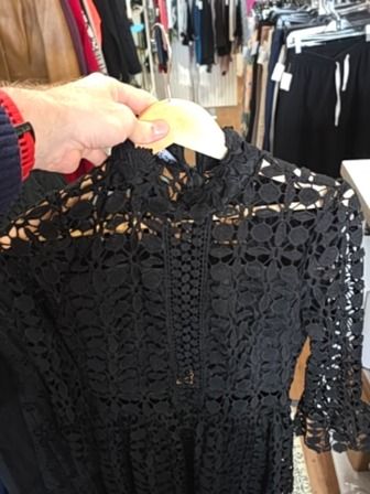BLACK EILLY BAZAR LACE COCKTAIL DRESS