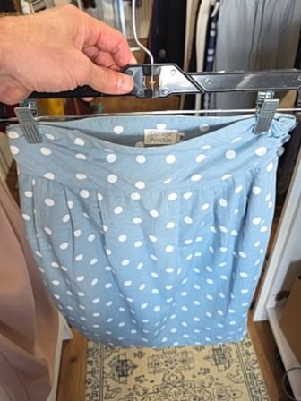 LIGHT BLUE POLK DOT DANIELLE ANNOUX SKIRT