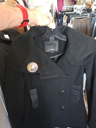 BLACK MACKAGE WOOL BLEND TRENCH
