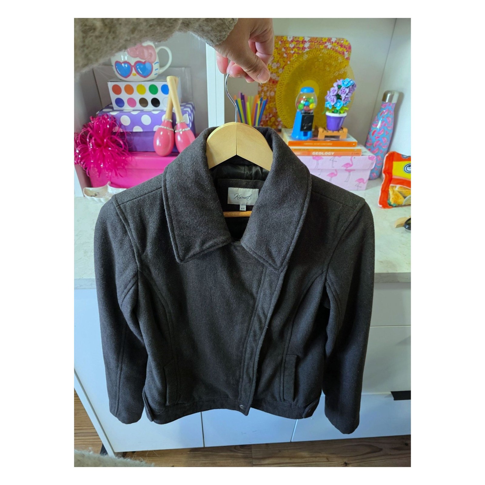 KISMET 58% WOOL BLEND ASYMMETRIC JACKET